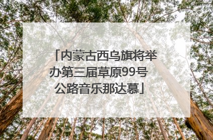 内蒙古西乌旗将举办第三届草原99号公路音乐那达慕