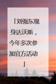 刘强东现身达沃斯，今年多次参加官方活动