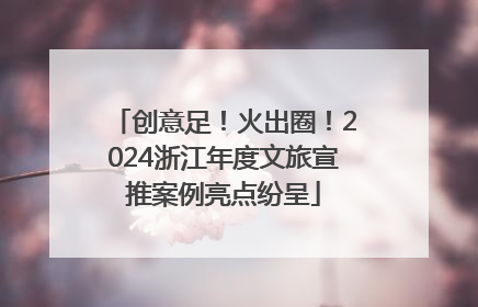 创意足！火出圈！2024浙江年度文旅宣推案例亮点纷呈