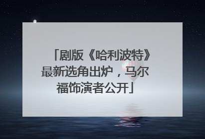 剧版《哈利波特》最新选角出炉，马尔福饰演者公开