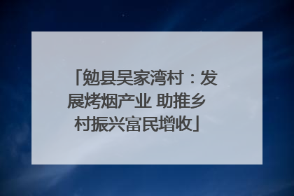 勉县吴家湾村：发展烤烟产业 助推乡村振兴富民增收