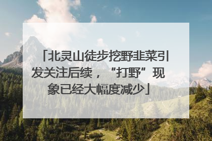 北灵山徒步挖野韭菜引发关注后续，“打野”现象已经大幅度减少