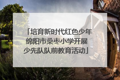 培育新时代红色少年 绵阳市桑枣小学开展少先队队前教育活动