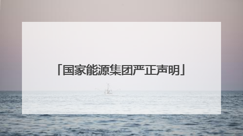 国家能源集团严正声明