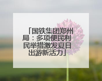 国铁集团郑州局：多项便民利民举措激发夏日出游新活力