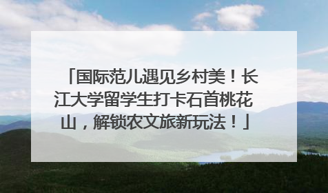 国际范儿遇见乡村美！长江大学留学生打卡石首桃花山，解锁农文旅新玩法！