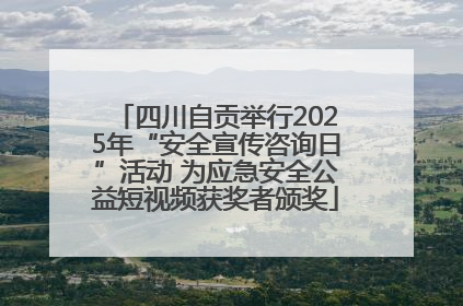 四川自贡举行2025年“安全宣传咨询日”活动 为应急安全公益短视频获奖者颁奖