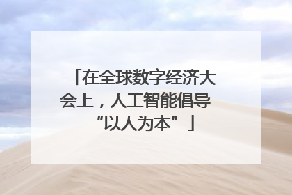 在全球数字经济大会上，人工智能倡导“以人为本”