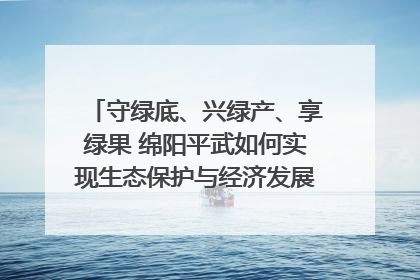 守绿底、兴绿产、享绿果 绵阳平武如何实现生态保护与经济发展双赢？｜新闻发布最前线·深一度