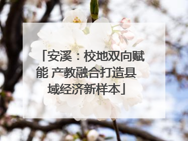 安溪：校地双向赋能 产教融合打造县域经济新样本