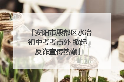 安阳市殷都区水冶镇中考考点外 掀起反诈宣传热潮