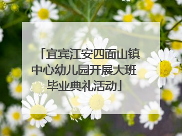 宜宾江安四面山镇中心幼儿园开展大班毕业典礼活动