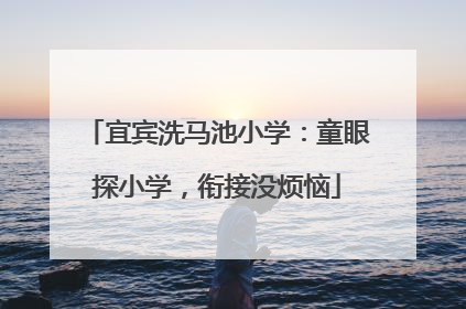 宜宾洗马池小学：童眼探小学，衔接没烦恼
