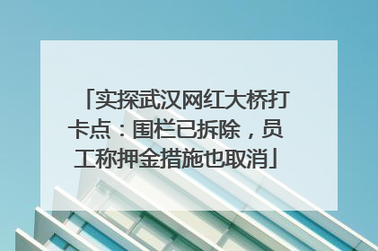 实探武汉网红大桥打卡点：围栏已拆除，员工称押金措施也取消