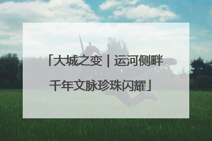 大城之变｜运河侧畔 千年文脉珍珠闪耀