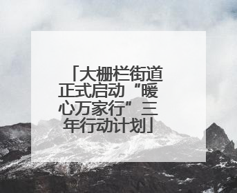 大栅栏街道正式启动“暖心万家行”三年行动计划