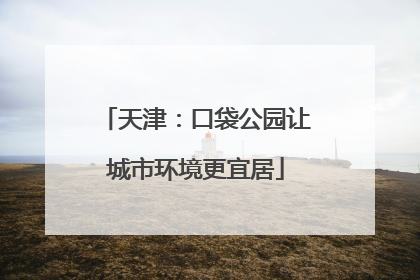 天津：口袋公园让城市环境更宜居