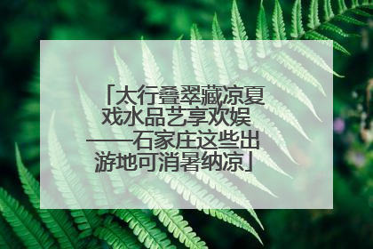太行叠翠藏凉夏 戏水品艺享欢娱——石家庄这些出游地可消暑纳凉