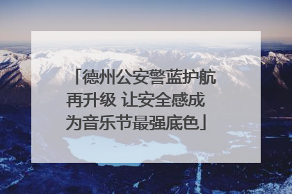 德州公安警蓝护航再升级 让安全感成为音乐节最强底色