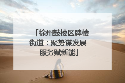 徐州鼓楼区牌楼街道：聚势谋发展 服务赋新能
