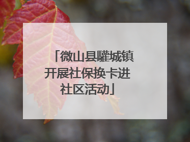 微山县驩城镇开展社保换卡进社区活动