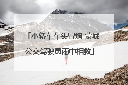 小轿车车头冒烟 蒙城公交驾驶员雨中相救