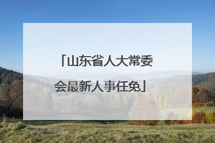山东省人大常委会最新人事任免