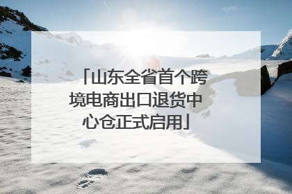 山东全省首个跨境电商出口退货中心仓正式启用