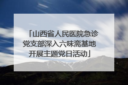 山西省人民医院急诊党支部深入六味斋基地开展主题党日活动