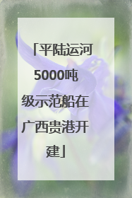 平陆运河5000吨级示范船在广西贵港开建