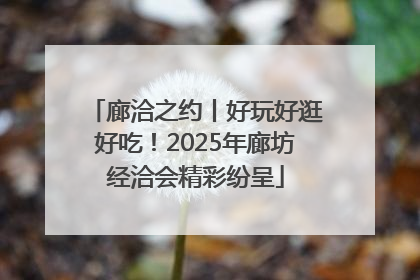 廊洽之约丨好玩好逛好吃！2025年廊坊经洽会精彩纷呈