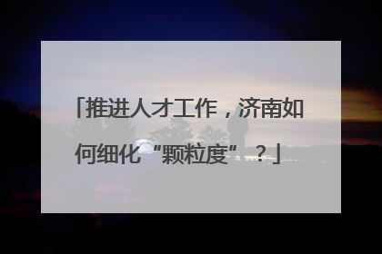 推进人才工作，济南如何细化“颗粒度”？