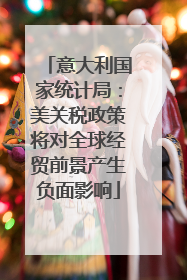 意大利国家统计局：美关税政策将对全球经贸前景产生负面影响