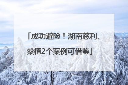 成功避险！湖南慈利、桑植2个案例可借鉴