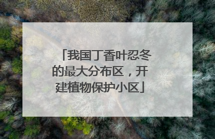 我国丁香叶忍冬的最大分布区，开建植物保护小区