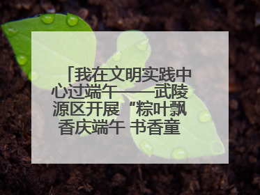 我在文明实践中心过端午——武陵源区开展“粽叶飘香庆端午 书香童趣迎六一”活动