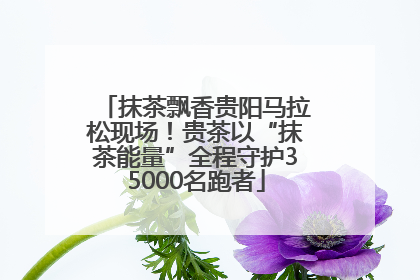 抹茶飘香贵阳马拉松现场！贵茶以“抹茶能量”全程守护35000名跑者