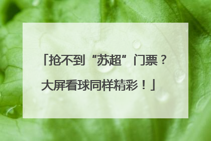 抢不到“苏超”门票？大屏看球同样精彩！