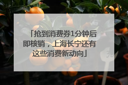 抢到消费券1分钟后即核销，上海长宁还有这些消费新动向