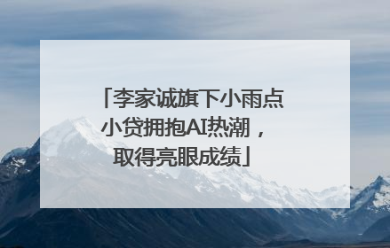 李家诚旗下小雨点小贷拥抱AI热潮，取得亮眼成绩