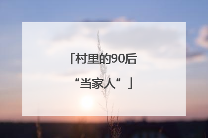 村里的90后“当家人”
