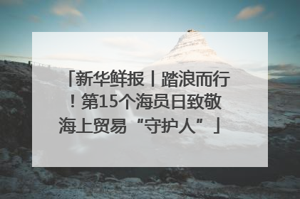 新华鲜报丨踏浪而行！第15个海员日致敬海上贸易“守护人”