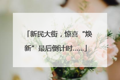 新民大街，惊喜“焕新”最后倒计时……
