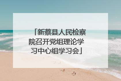 新蔡县人民检察院召开党组理论学习中心组学习会