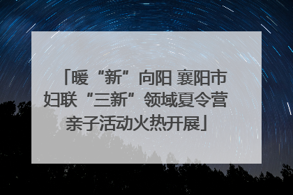 暖“新”向阳 襄阳市妇联“三新”领域夏令营亲子活动火热开展