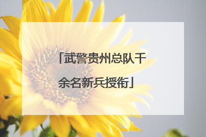 武警贵州总队千余名新兵授衔