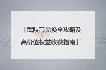 武陵币兑换全攻略及高价值权益收获指南
