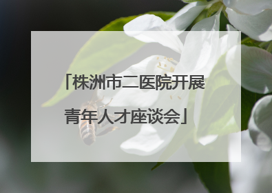 株洲市二医院开展青年人才座谈会