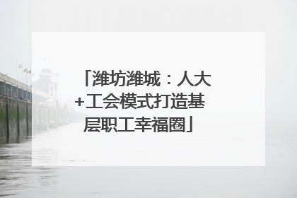 潍坊潍城：人大+工会模式打造基层职工幸福圈