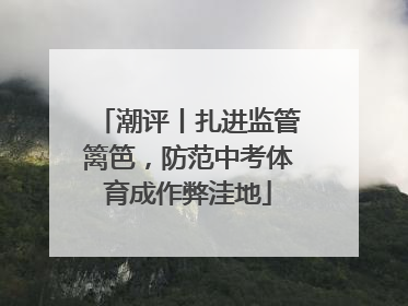 潮评丨扎进监管篱笆，防范中考体育成作弊洼地
